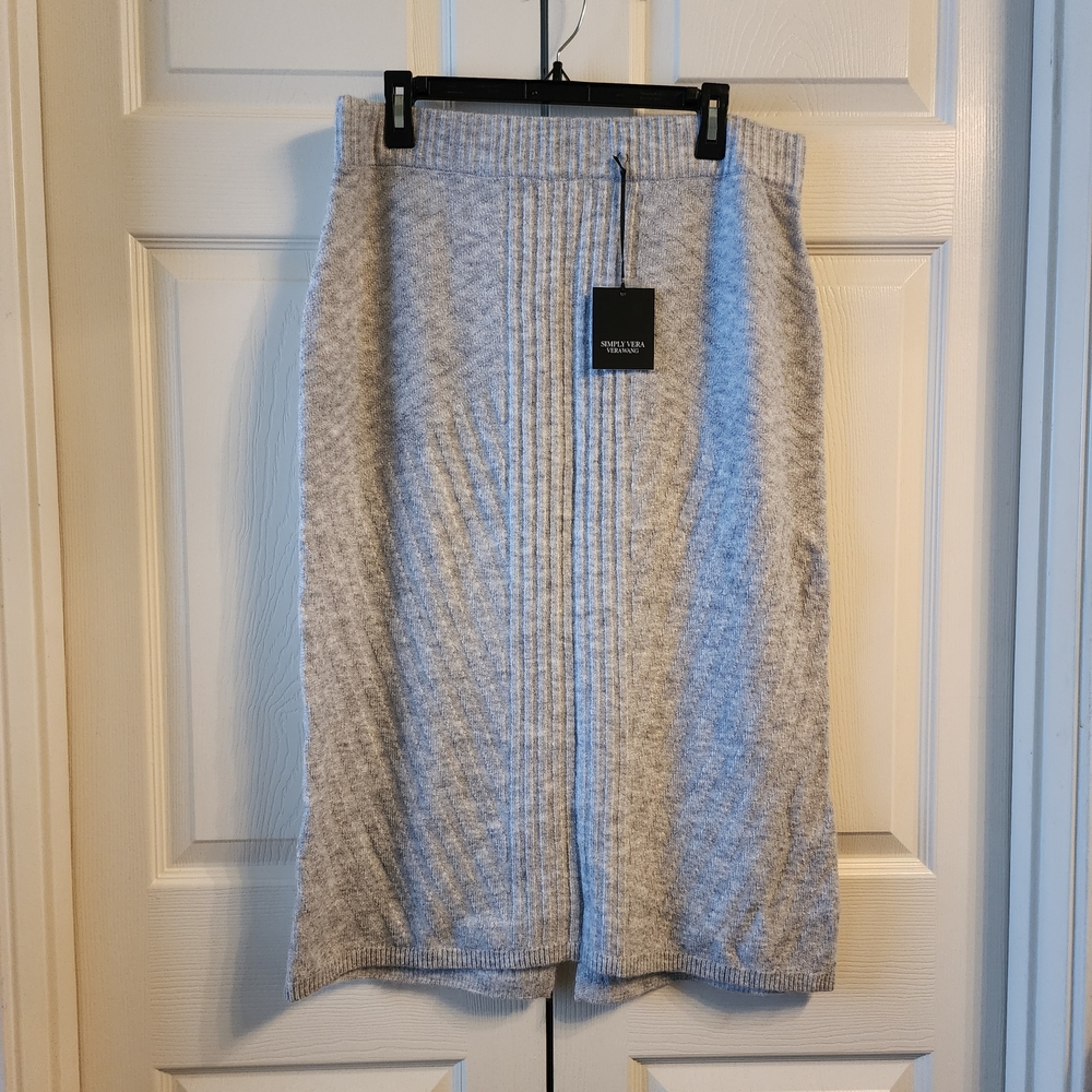 Simply Vera Vera Wang Heather Gray Midi Skirt